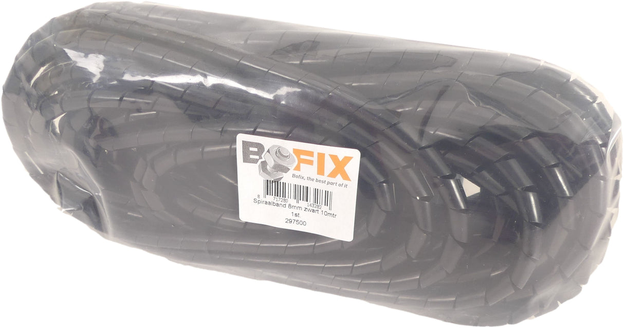 Bofix Cable FrameBeschermer Spiral 8 mm 10 metros Negro