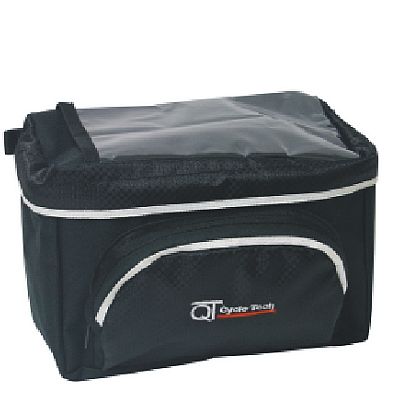 Sac de guidon qtcychectech avec sangles 6,5 litres noirs