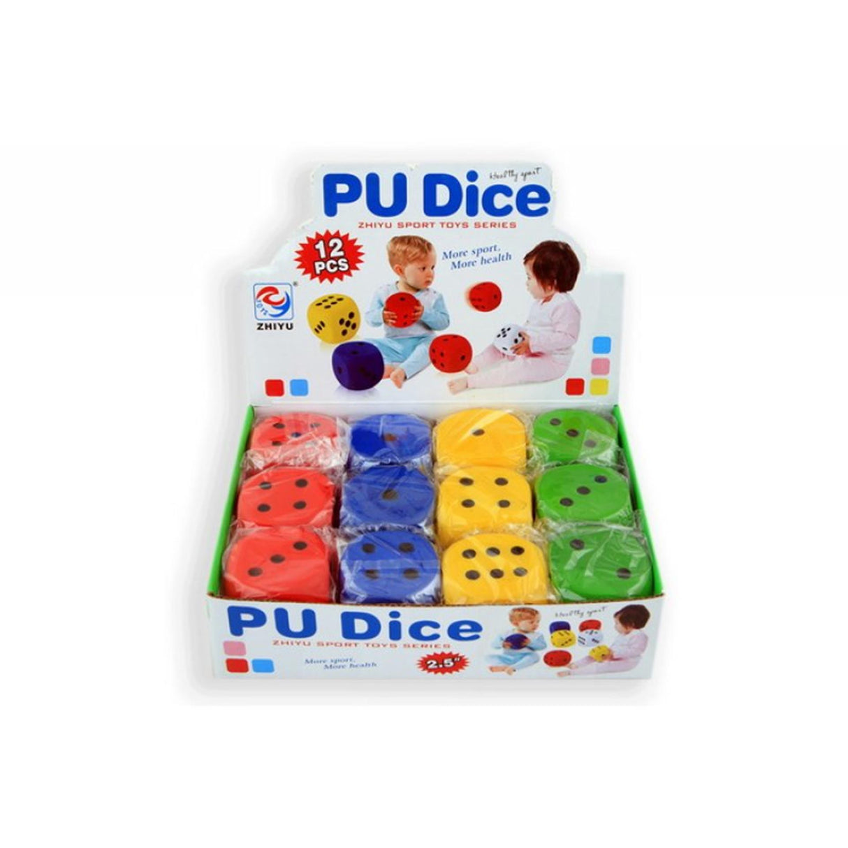 Weiche Würfel, 4 cm, Display mit 12 Stück