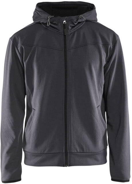 Blåkläder 3363-2526 Kapuzenpullover mit Reißverschluss mittelgrau schwarz – Größe 4xl