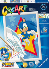 Ravensburger – creart: speedy sonic – schilderen op nummer