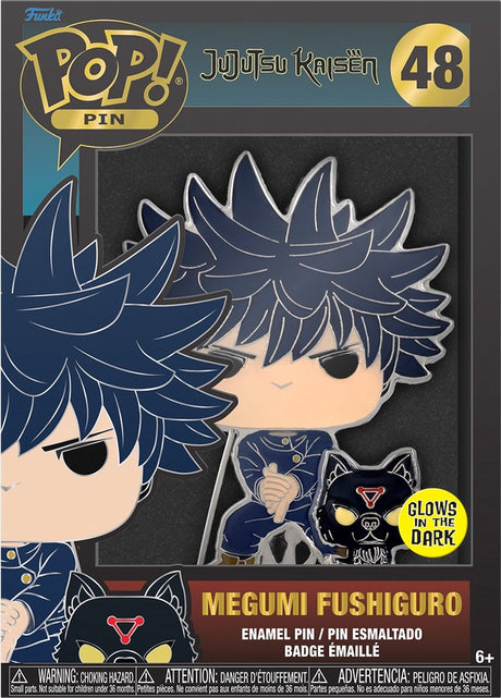 Funko Pin Jujutsu Kaisen – Pop! Emaille Megumi Fushiguro – leuchtet im Dunkeln – 10 cm Pin – mehrfarbig