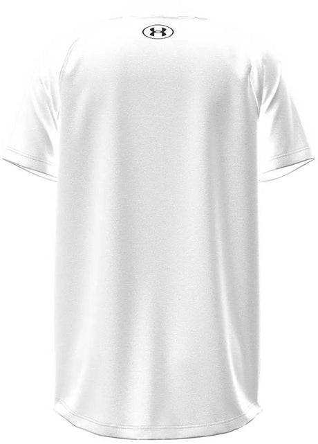 Under Armour UA Tech 2.0 SS-WHT Jungen-Sportshirt – Weiß – Schwarz