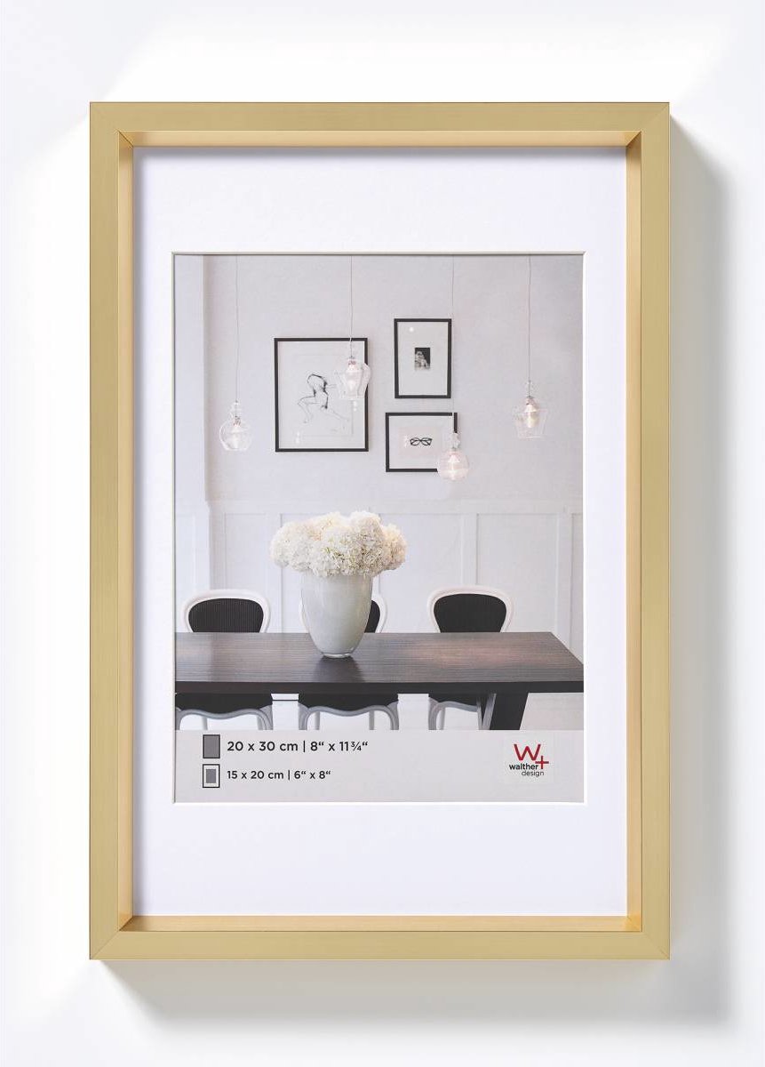 Walther Steel Style - Kunststoffrahmen - Fotogröße 20x30 cm - Gold