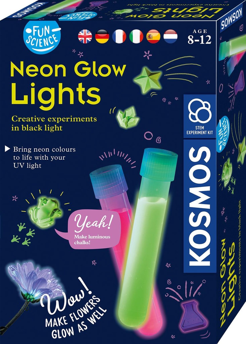Kosmos-Neon-Glanz-Experimente