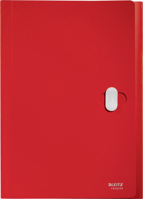 Leitz Recycle-Projektmappe A4 – mit 5 Fächern – 80 % recycelter Post-Consumer-Kunststoff – rot