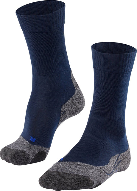Falke TK2 Cool Walking Socken Anti Blasen, mittlere Polsterung Funktionsgarn Sportsocken Damen Blau – Größe 39-40