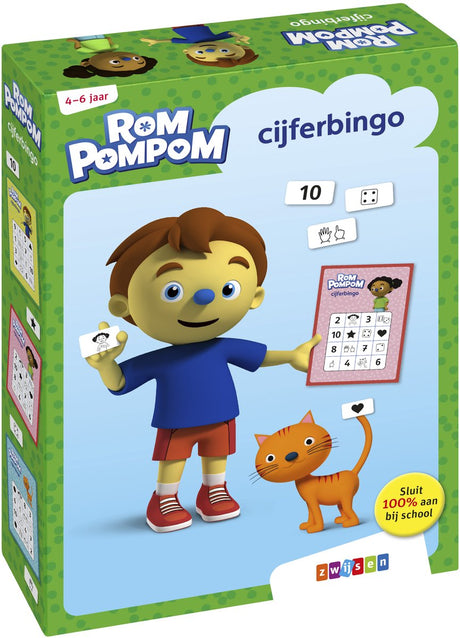 Zwijsen Romppompom Zahlen-Bingo. 4+