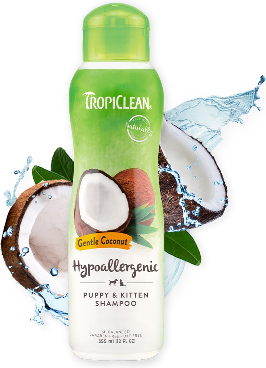 Tropiclean Soft Coconut – Hundeshampoo – Welpenshampoo – 355 ml
