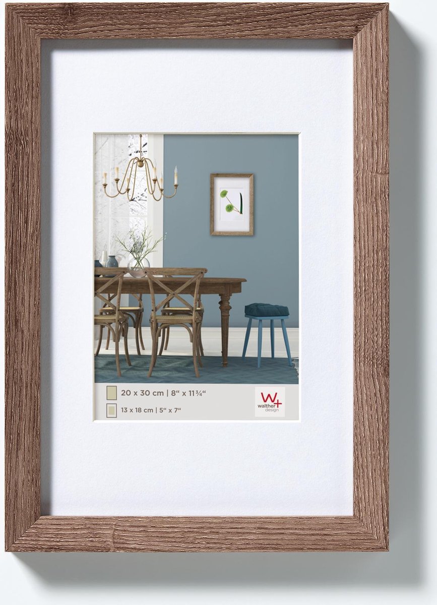 Walther Fiorito – MDF-Holzrahmen – Fotogröße 30 x 40 cm – Walnuss