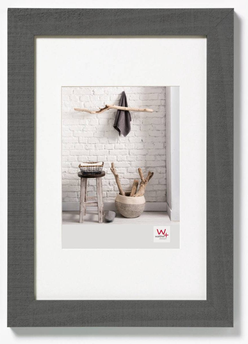 Walther Home ho520d – Holzrahmen – Fotogröße 15 x 20 cm – Grau