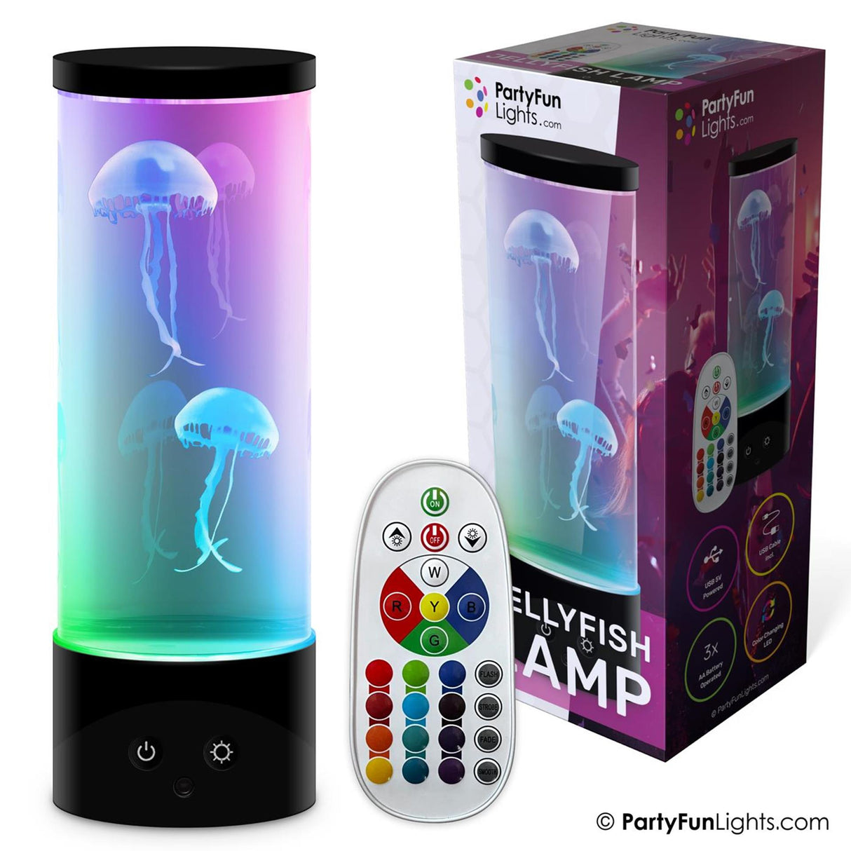 Partyfun Lichter Tischlampe Qualle LED Muti Farbe