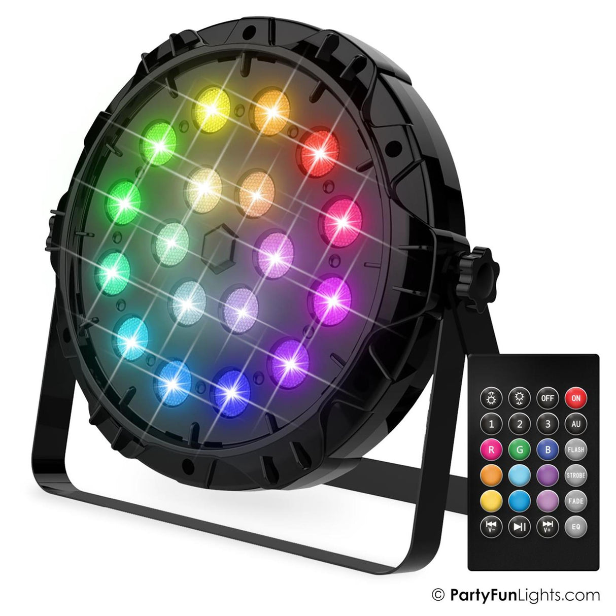 Partyfun lights disco light 18x power leds multi colour