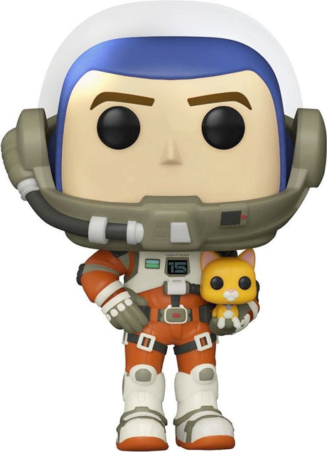 Funko Lightyear Sammelfigur Disney Pop! Buzz Lightyear mit Sox (Anzug XL-15), 9 cm, mehrfarbig