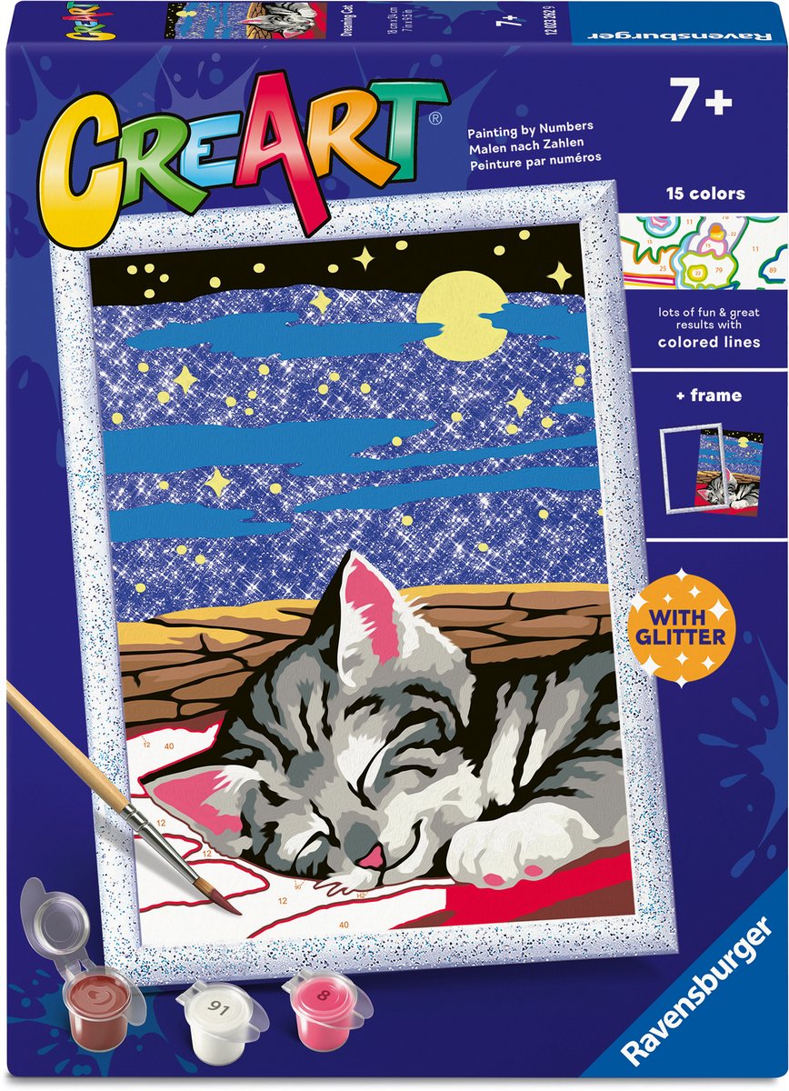 Ravensburger – creart: dreaming cats – schilderen op nummer
