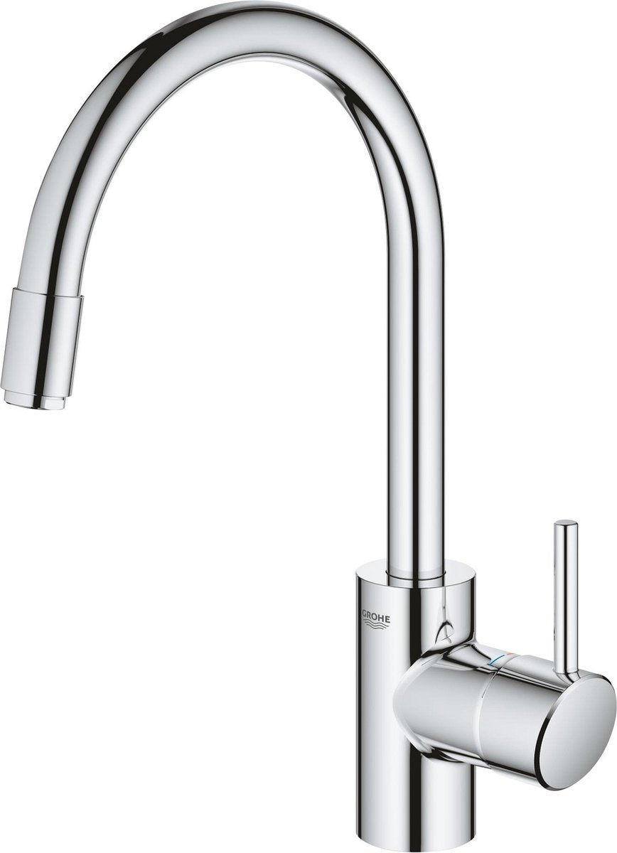 Grohe Concetto Küchenarmatur – ausziehbare Handbrause – drehbar – Chrom
