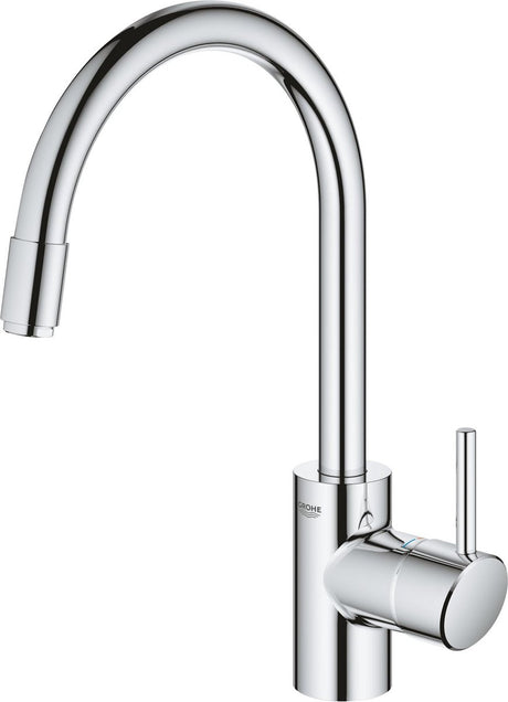 Grohe Concetto Küchenarmatur – ausziehbare Handbrause – drehbar – Chrom