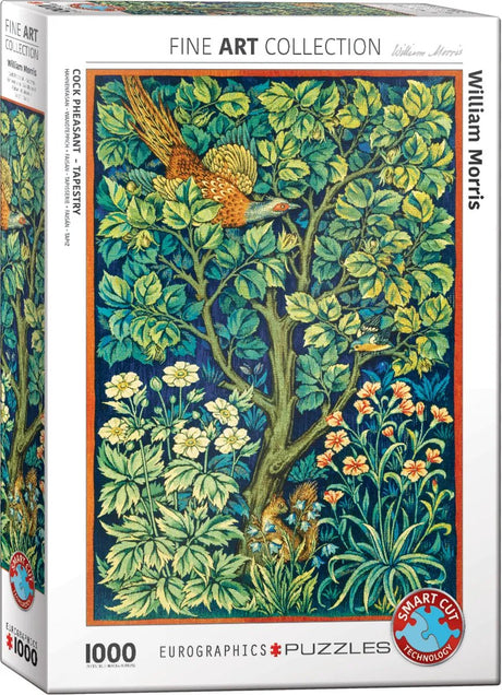 Eurographics – Hahn-Fasan – William Morris – 1000 Teile – 68 x 48 cm – Meisterwerk-Puzzle der bildenden Kunst
