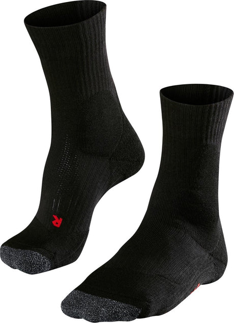 Falke Te2 Anti-Blister Baumwolle Funktionsmaterial Tennissocken Herren Schwarz – Größe 46-48