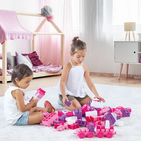 Dolu Einhorn-Jumblocks-Zug mit 20 Blöcken rosa