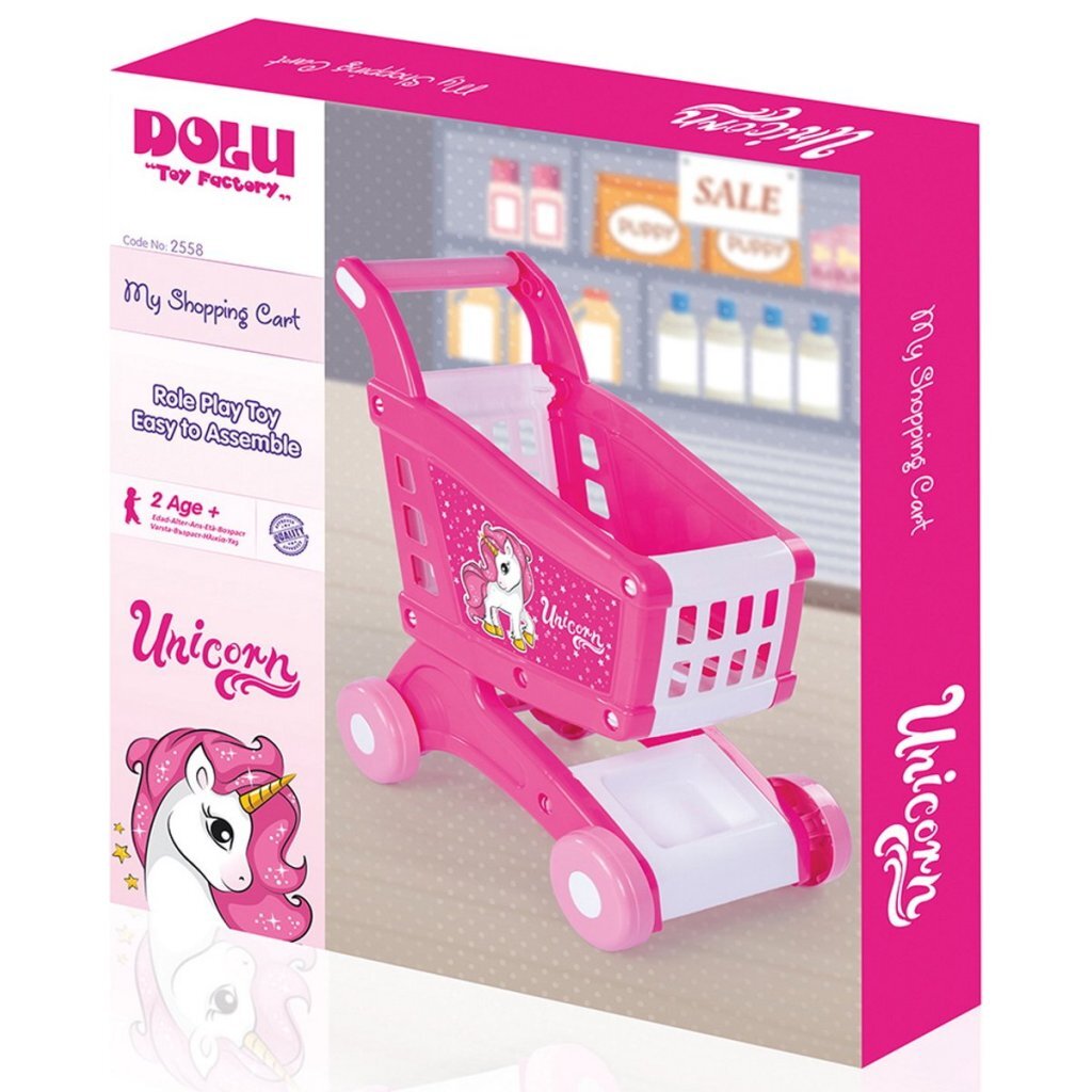 Dolu Einhorn-Einkaufswagen rosa