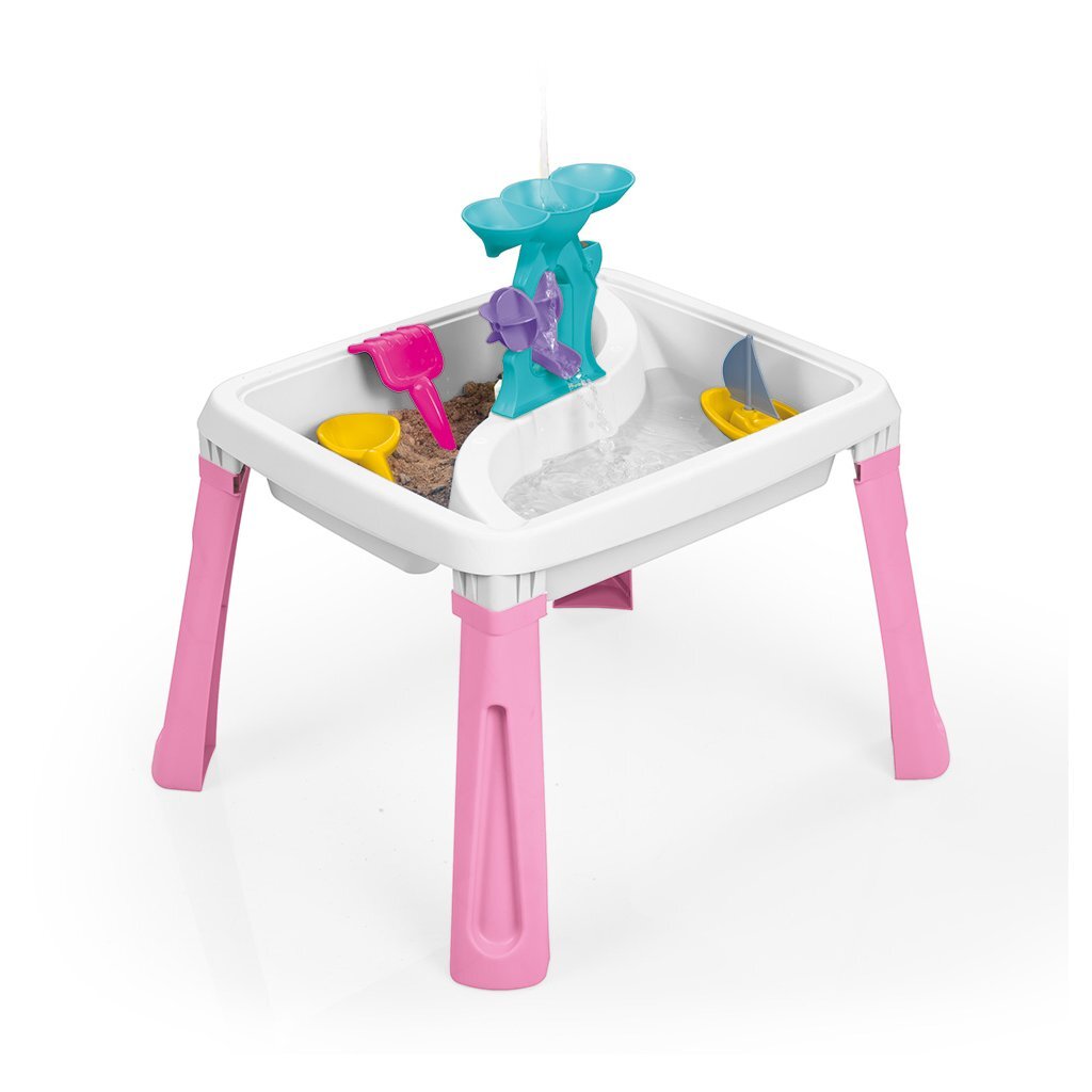 Dolu Sandwassertisch + Zubehör rosa weiß