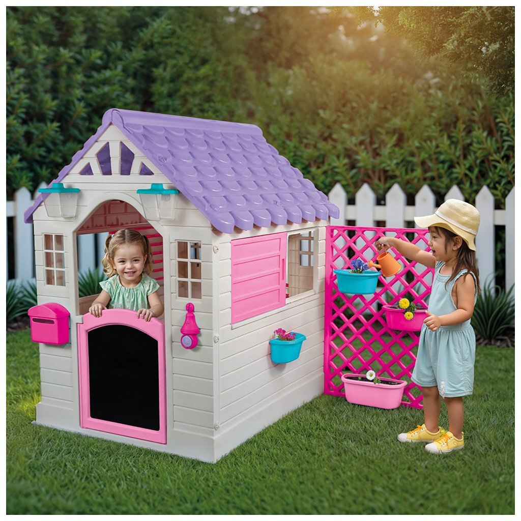 Dolu Gartenspielhaus 140x127x107,5 cm + Sound rosa lila