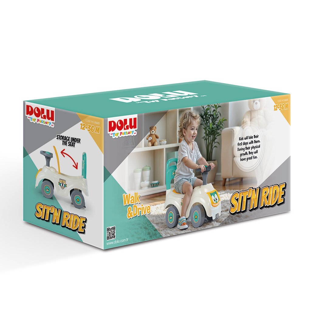 Dolu Laufwagen weiß grün gelb