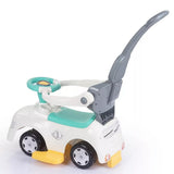 Dolu 3in1 Rutschauto mit Griff + Hupe weiß blau grau gelb