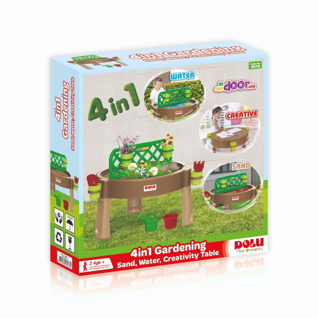 Dolu 4in1 Gartenspieltisch 80x80 cm