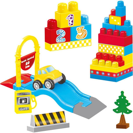 Dolu Blocks Spielset Fahrbahn 50-teilig