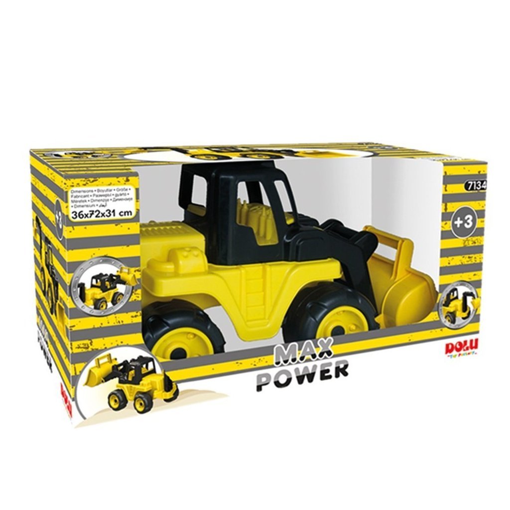 Dolu Max Power Bulldozer Walking Car 36x72x31 cm gul sort