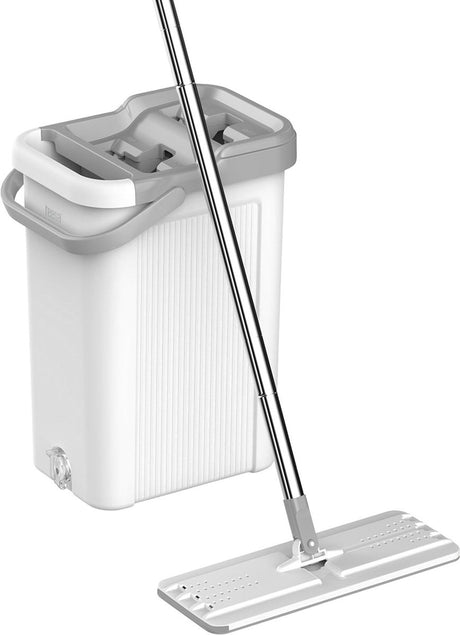 Teesa tsa0046 – Wischmopp-Set mit 2-in-1-Spül- und Auswringeimer, 7,5 Liter
