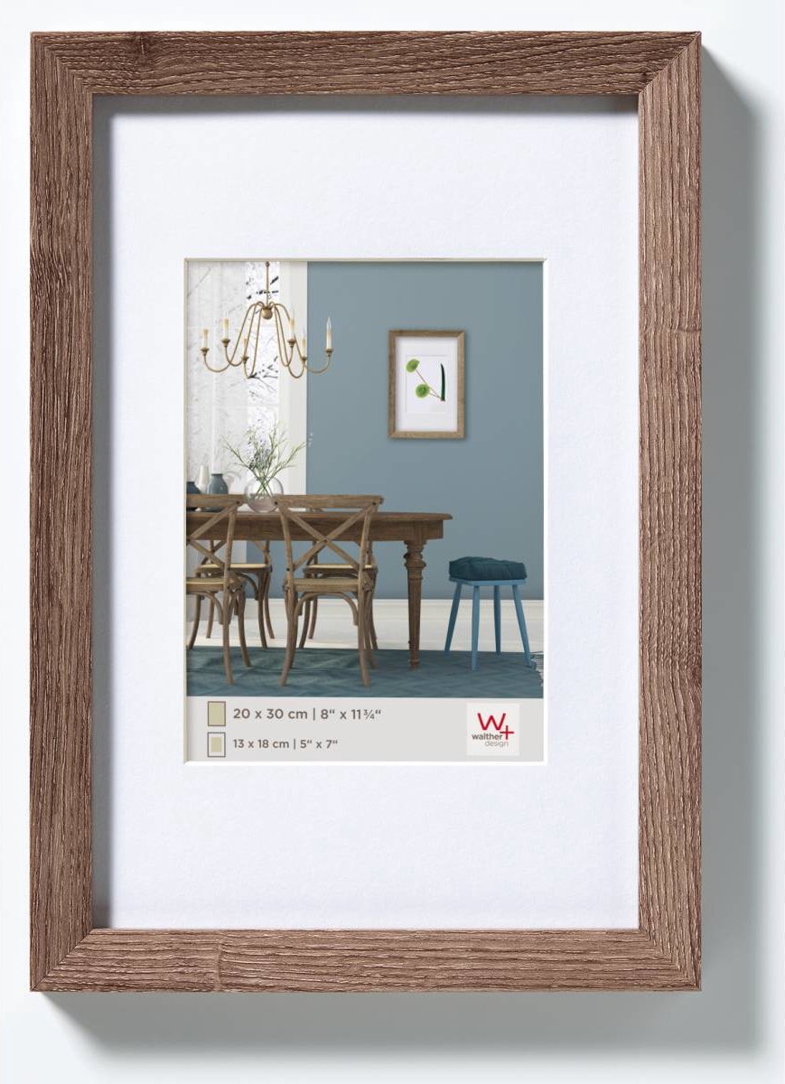 Walther Fiorito – MDF-Holzrahmen – Fotogröße 13 x 18 cm – Walnuss