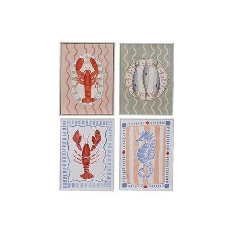 Decoris Wanddeko-Leinwand Meerestiere 30x1,5x40cm 4-fach sortiert