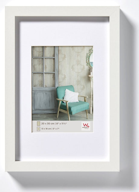 Walther Stockholm - MDF-Holzrahmen - Fotogröße 15x20 cm - Weiß