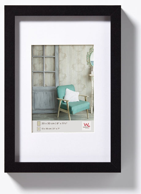 Walther Stockholm - MDF-Holzrahmen - Fotogröße 15x20 cm - Schwarz