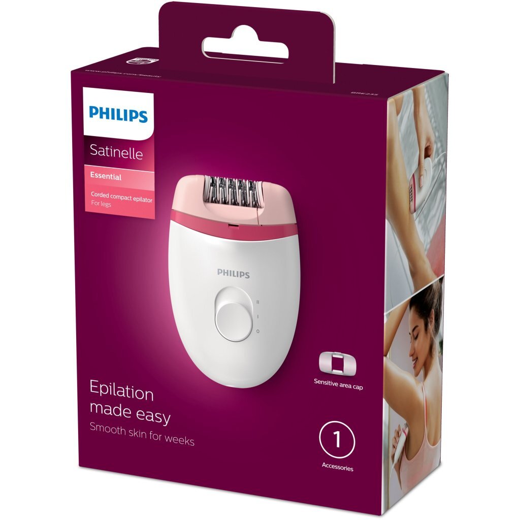 Philips Bre235 00 Satinlle Epilator rosa blanco