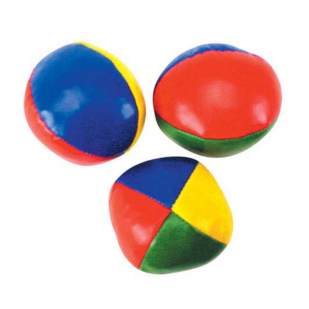 Overige merken jongleerballen 3 stuks blauw rood geel groen