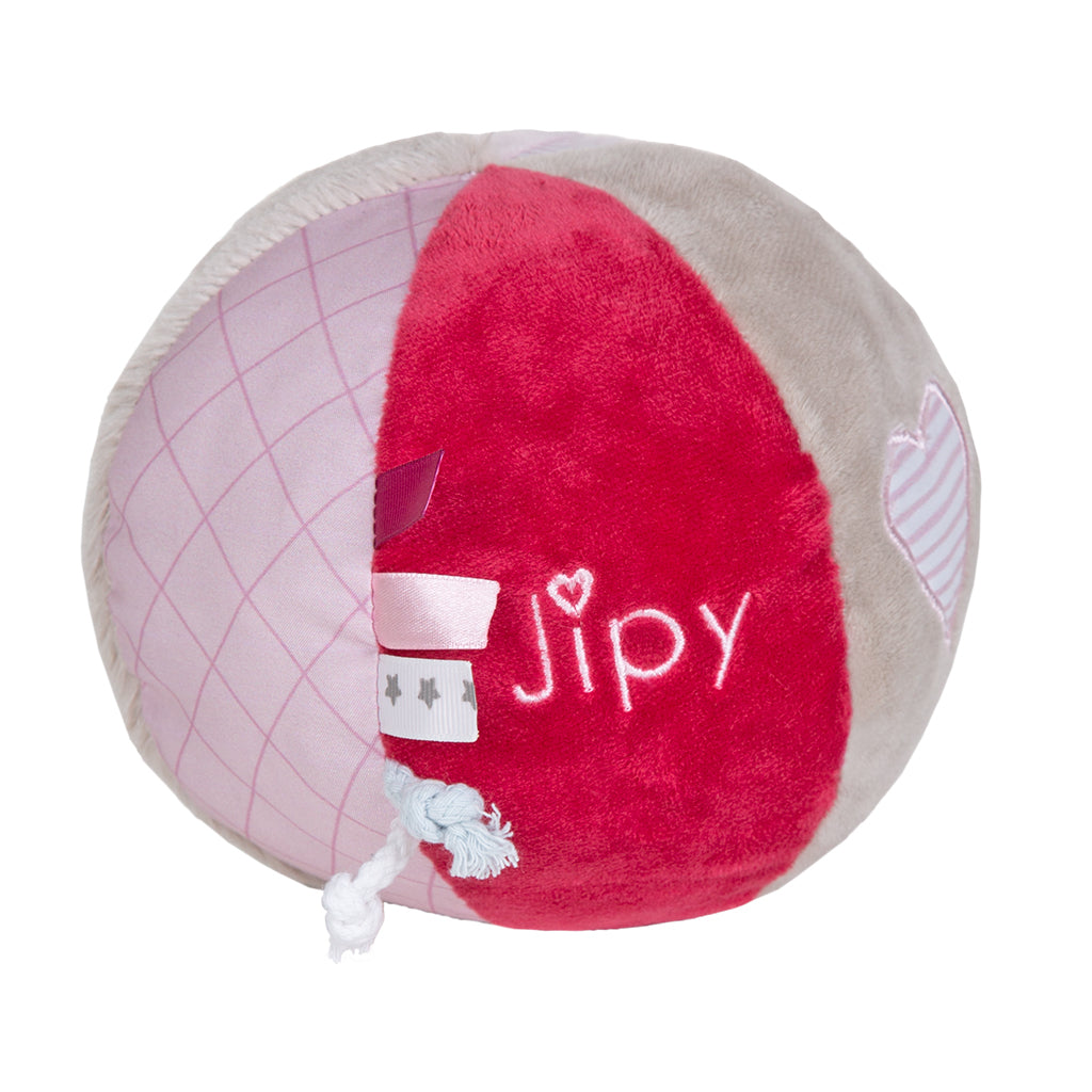 Jipy jipy knuffelbal + geluid roze