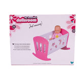 Mein schönes Puppenzimmer mein schönes Puppenzimmer Puppenbett aus Holz 49x37x35 cm rosa weiß