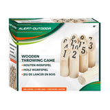 Alert Outdoor-Wurfspiel aus Holz mit praktischem Aufbewahrungsnetz | 2 Stk