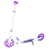 Alert Spinout-Roller aus Aluminium mit großen Rädern, weiß-lila