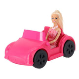 Fleur-Puppe mit Auto rosa