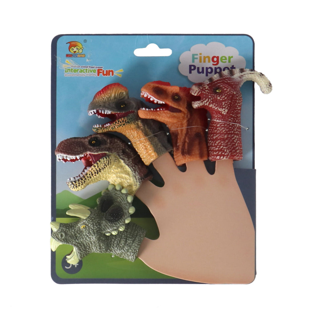 Overige merken vingerpoppen dinos 5 stuks