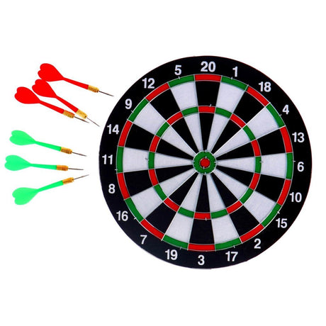 Dartscheibe anderer Marken zweiseitig + 6 Pfeile 37 cm