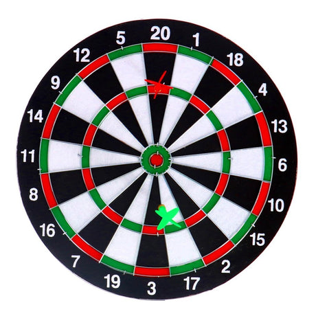 Dartscheibe anderer Marken zweiseitig + 6 Pfeile 37 cm