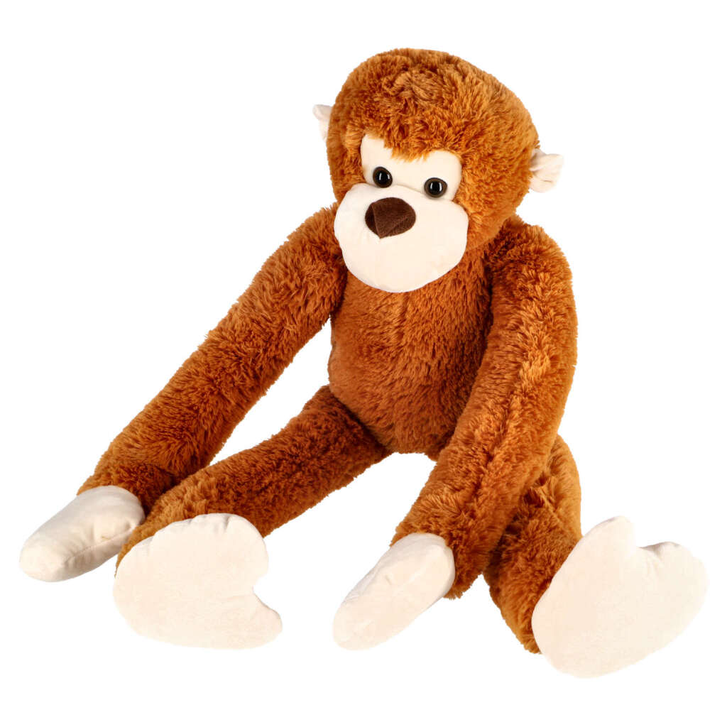 Pluchiez Cuddly Aap with long arms 80 cm brown