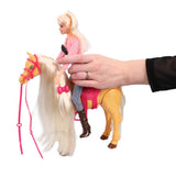 Keine Markenpuppe mit echtem Laufpferd-Spielset