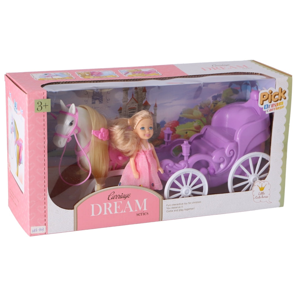 Andere Marken Pferd mit Kutsche + Puppenspielset sortiert